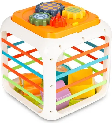 Produktbild von TOYZ, Motorikwrfel Aktivittswrfel, Kinder Sortierspiel Montessori Steckwrfel