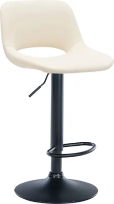 Produktbild von CLP Barhocker Camden Kunstleder drehbar und höhenverstellbar creme Material Gestell Metall matt schwarz