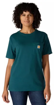 Produktbild von Carhartt WORKW POCKET S/S T-SHIRT 103067, Farbe:greenstone, Größe:XS