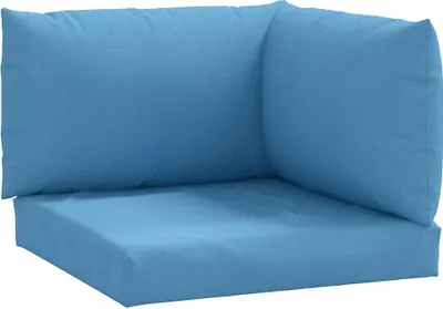 Produktbild von vidaXL Palettenkissen 3-tlg. Melange Blau Stoff