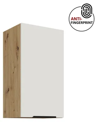 Produktbild von Küchen Hängeschrank 40 cm ARIA Weiss ultra matt + Eiche Artisan matt, hochwertige Fronten mit Anti Fingerprint Beschichtung Küchenzeile Küchenblock