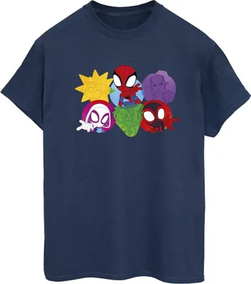 Produktbild von Marvel - "Spidey And His Amazing Friends" T-Shirt für Damen BI43984 (L) (Marineblau)