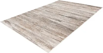 Produktbild von Lalee Milas- Teppich- Polyester- Glanz- High Low Effekt- Low Flor Modern- Trendy- Designs- 3D-Effekt- Super Soft- 200x290 cm Silber Beige