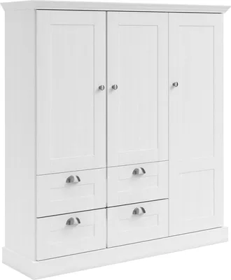 Produktbild von Mehrzweckschrank >Motala< in Weiß - 122x129x35cm (BxHxT)