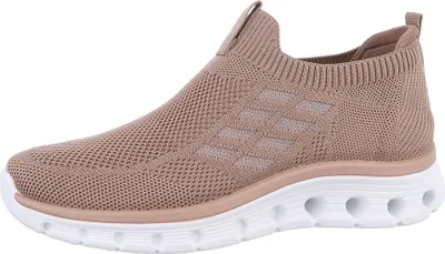 Produktbild von Ital-Design Damen Freizeitschuhe  Textiloptik Sneakers Low 86188324 Hellbraun Gr.  36
