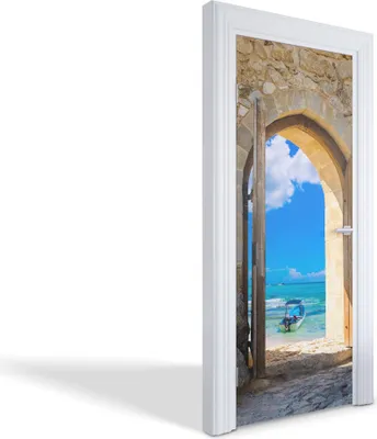 Produktbild von Türdeko Aufkleber Selbstklebende Wandsticker Personalisiert - Das Tor zum Paradies - 75 x 205 cm