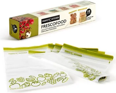 Immagine prodotto di Perfetto 29163 sacchetto per conservare gli alimenti 3,5 L 10 pz Verde, Trasparente