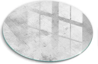 Zdjęcie produktu dla Szklana deska do krojenia - Deska kuchenna - ⌀40 cm – Szkło hartowane – Antypoślizgowa - Beton Tekstura