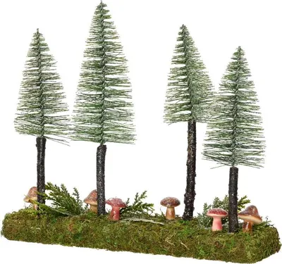 Produktbild von Pilz Tischgesteck l8b28h30 cm grün Weihnachten - Everlands