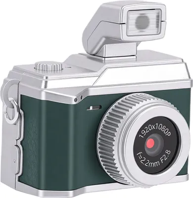 Produktbild von Winzige digitale Schlüsselanhänger-Kamera 1080P FHD 8MP Daumengroße Kamera-Schlüsselanhänger mit 0,96-Zoll-Farbbildschirm 32 GB Speicherkarte LED-Fülllicht Grün