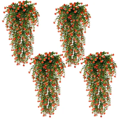 Produktbild von künstliche Pflanzen, Plastikpflanzen, große künstliche Blumen, Heimdekoration, Eukalyptus, Kamelie für Wohnzimmer, Büro, Garten, Party, Wand, Bücherregal (rot)