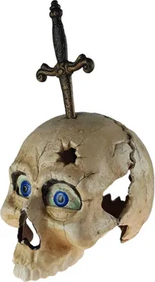 Produktbild von Skulptur Figur Gusseisen Totenkopf Gothic Halloween