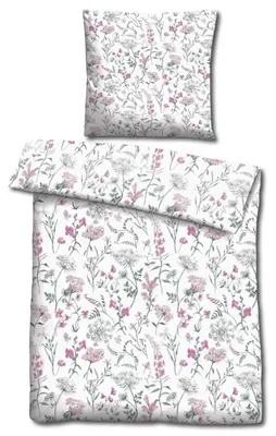 Produktbild von CloudComfort Basic Mikrofaser Bettwäsche Sommerblumen 135 x 200 + 80 x 80 cm
