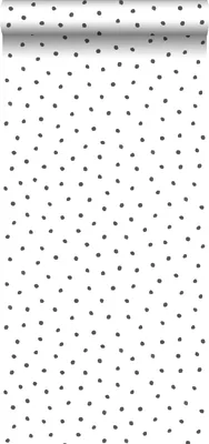 Produktbild von Walls4You Tapete kleine Punkte Schwarz-Weiß - 935303 - 53 cm x 10,05 m