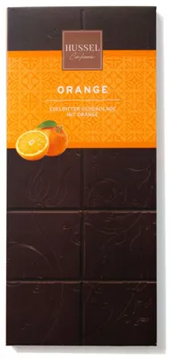 Produktbild von Hussel Edelbitter-Schokolade mit Orange, 80g