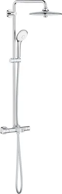Produktbild von GROHE Duschsystem Euphoria System 260 26114_2, Aufputz-Thermostat mit Aquadimmer Funktion, Wandmontage, 450 mm Duscharm, Kopfbrause Euphoria 260 (26455), Handbrause Euphoria 110 Massage (27221), chrom