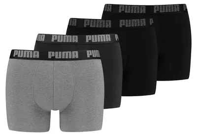 Obrázek produktu pro Puma pánské sportovní boxerky z mikrovlákna, 4 kusy, barva černá, velikost M (EU)