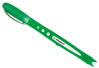 Zdjęcie produktu dla Rollerball - STABILO worker+ kolorowy - średni - pojedynczy długopis - zielony