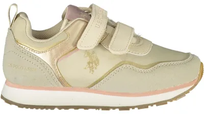 Produktbild von Bequemer Kindersportschuh in Beige mit Klettverschluss & Kontrastdetails