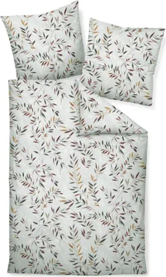 Produktbild von Janine Design Feinbiber Bettwäsche-Garnitur DAVOS 65137 Farbe rubinwein opalgrau-04 Größe 155x220 + 80x80cm
