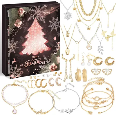 Imagen del producto de Calendario de adviento de joyería para mujeres, con 24 días