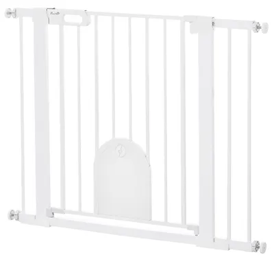 Immagine prodotto di Recinzione regolabile per animali domestici con porta | Colore: Bianco
