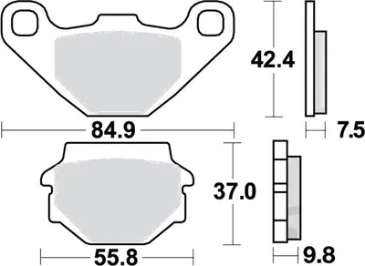 Image de Plaquettes de frein arrière pour KTM EGS 350 LC4, année de fabrication 1993 - Plaquettes de frein TRW - Neuf