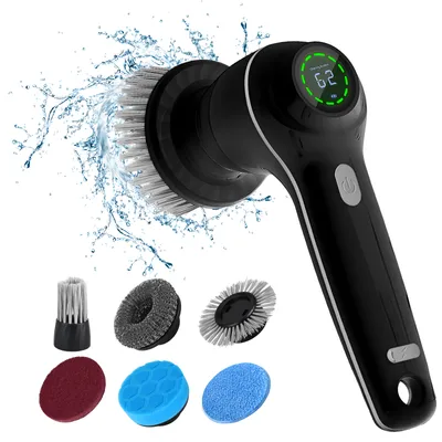 Produktbild von CkeyiN Elektro-Oberflächenbürste Reinigungsbürsten-Set Spin Scrubber 7-in-1 Reinigungsbürste 9cm Bürstendurchmesser 2 Modi