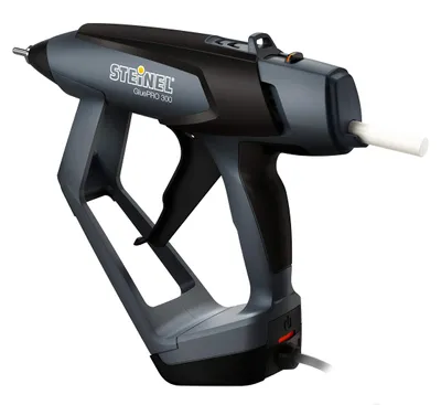 Zdjęcie produktu dla STEINEL GluePRO 300, Pistolet na gorący klej, Czarny, Szary, 25 g/min, 1,17 cm, 190 °C, Prąd przemienny