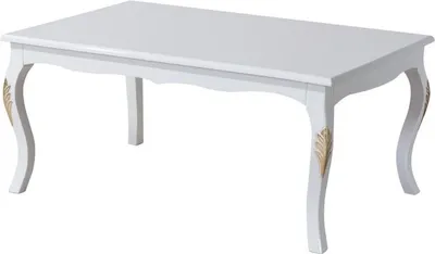Produktbild von Casa Padrino Luxus Barock Couchtisch Weiß / Gold 110 x 77 x H. 45 cm - Massivholz Wohnzimmertisch im Barockstil - Barock Möbel
