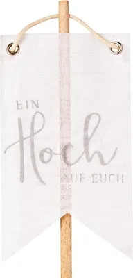 Produktbild von Wimpelstecker "Ein Hoch auf Euch", silber