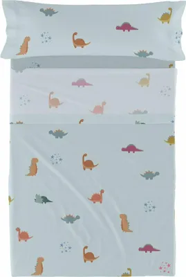 Immagine prodotto di Set di biancheria da letto HappyFriday HF Mini Dinosauro Colorato Materasso singolo 2 pezzi