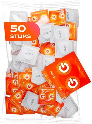 Produktbild von Premium Kondome Stimulation 54 mm, 50 Stück, Dünne 0.08 mm Wand, Vegan, Mit Silikon Gleitmittel