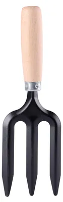 Produktbild von Garronda Mini-Gartengabel mit Buchenholzgriff für den Garten GD-0005 (Gartengabel, Schwarz)
