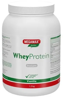 Obrázok produktu pre MEGAMAX Nutrition Srvátkový proteínový prášok s príchuťou vanilky, 1200 g prášku
