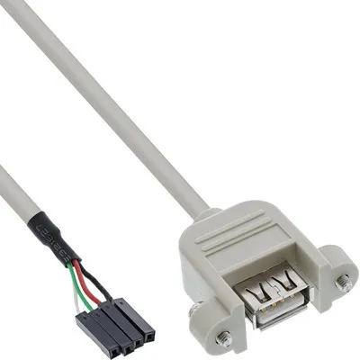 Obrázek produktu pro InLine 4043718132942, 0,4 m, USB A, USB 2.0, 0,48 Gbit/s, Bílá