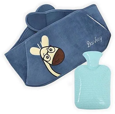 Productafbeelding van Warmwaterkruik met Fleece Hoes voor Pijnverlichting en Warmtebehoud