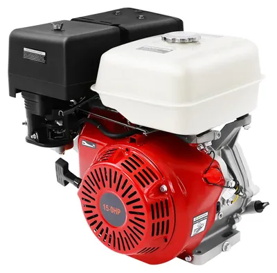 Produktbild von Benzinmotor - 4-Takt-Motor - 420 cm³ - 15 PS/9700 W - 3600 U/min - Seilzugstart - 6,5-l-Tank - Rot