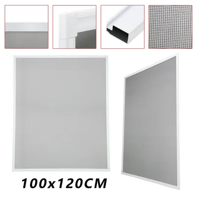 Produktbild von VINGO Fliegengitter fliegengittertür insektenschutz tür-100x120CM Alurahmen Mueckenschutz Gaze Gaze Mueckengitter UV-Schutz Wasserdicht balkontür Fuer  Fenster Balkone  Wohnzimmer