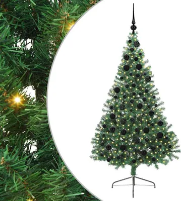Obrázek produktu pro vidaXL Umělý předsvětlený vánoční stromek zelený 180 cm PVC