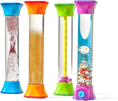 Imagen del producto de Juego de 4 tubos sensoriales para aliviar el estrés, de varios colores