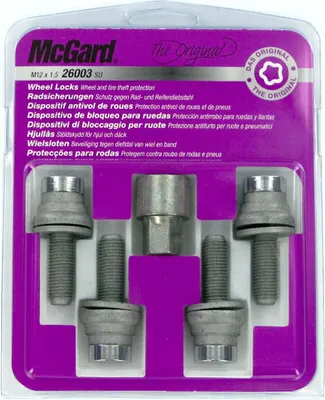 Zdjęcie produktu dla Zestaw blokad śrub mocujących koła MCGARD, gwint M12 x 1.5, długość 32,3 mm