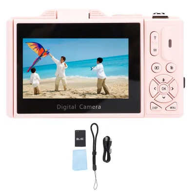 Obrázok produktu pre 5K digitálny fotoaparát na fotografovanie, WLAN, 75 MP, vlogovanie, automatické zaostrovanie, funkcia videa, 3-palcový výklopný displej (180°) s 18x digitálnym zoomom