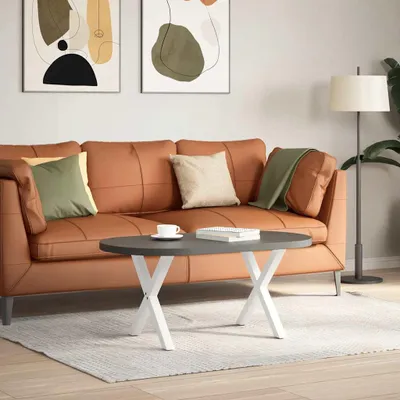 Produktbild von vidaXL Couchtischbeine X-Form 2 Stk. Weiß 50x(42-43) cm Stahl
