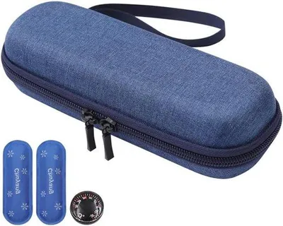 Produktbild von Insulin Pen Etui blau mit Eispacks für unterwegs
