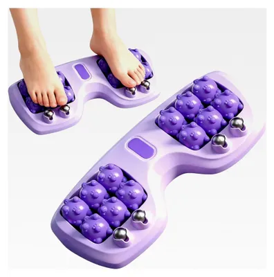 Produktbild von Beidseitig verwendbarer Fußmassageroller, tragbare Doppelfußmassagewalze zur Muskelentlastung und Regeneration, für Zuhause, unterwegs und im Studio