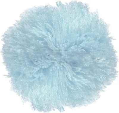 Bommel / Wollbommel / Pompon, 10cm hellblau blau