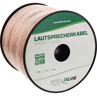 Productafbeelding van Luidsprekerkabel | 2x 2,5 mm² | CCA | transparant | 50 meter