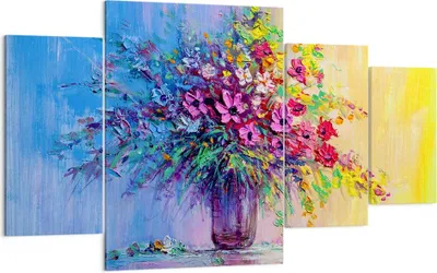 Produktbild von Bild auf Leinwand - Leinwandbild - Blumen Vase - 160x90cm - Wand Bild - Wanddeko - Wandbilder - Leinwanddruck - Bilder - Kunstdruck - Wanddekoration - Leinwand bilder - Wandkunst - DL160x90-4117