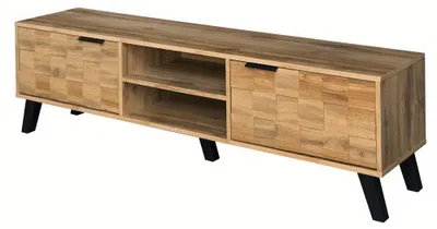 Imagen del producto de mueble para televisión - mueble de televisión - mueble de TV - mueble multimedia - mueble para televisor - 160,5 x 35,5 x 45 cm - diseño moderno y elegante